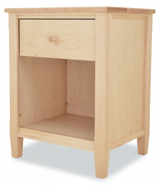 Shaker Nightstand One DrawerMaple Maple Corner Woodworks